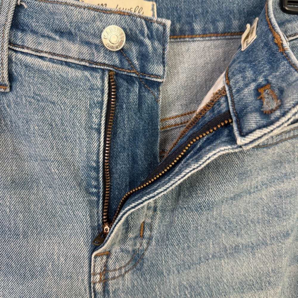 Madewell Perfect Vintage Crop Jean 25 Light Wash Distressed Raw Hem - Picture 4 of 8